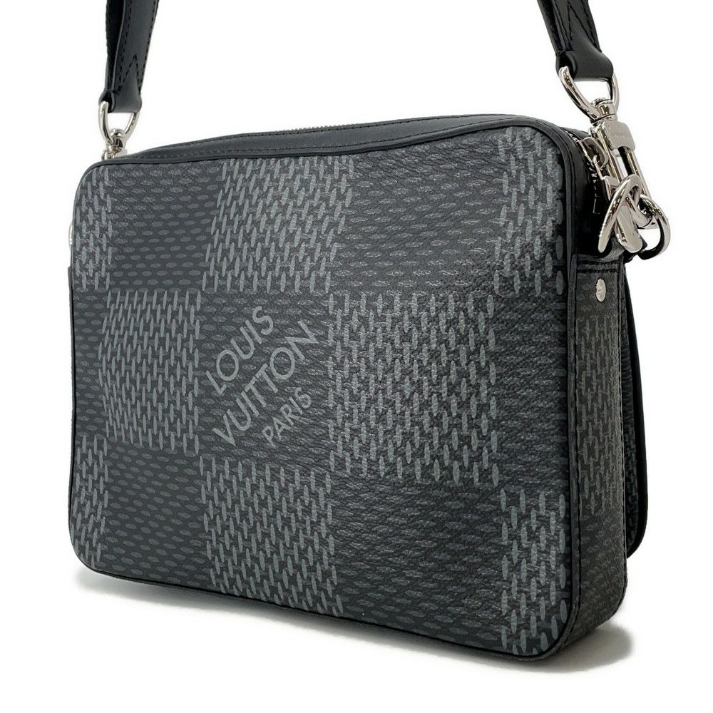 ルイヴィトン ショルダーバッグ ダミエ・グラフィット 3D トリオ・メッセンジャー N50017 LOUIS VUITTON ブラック 黒