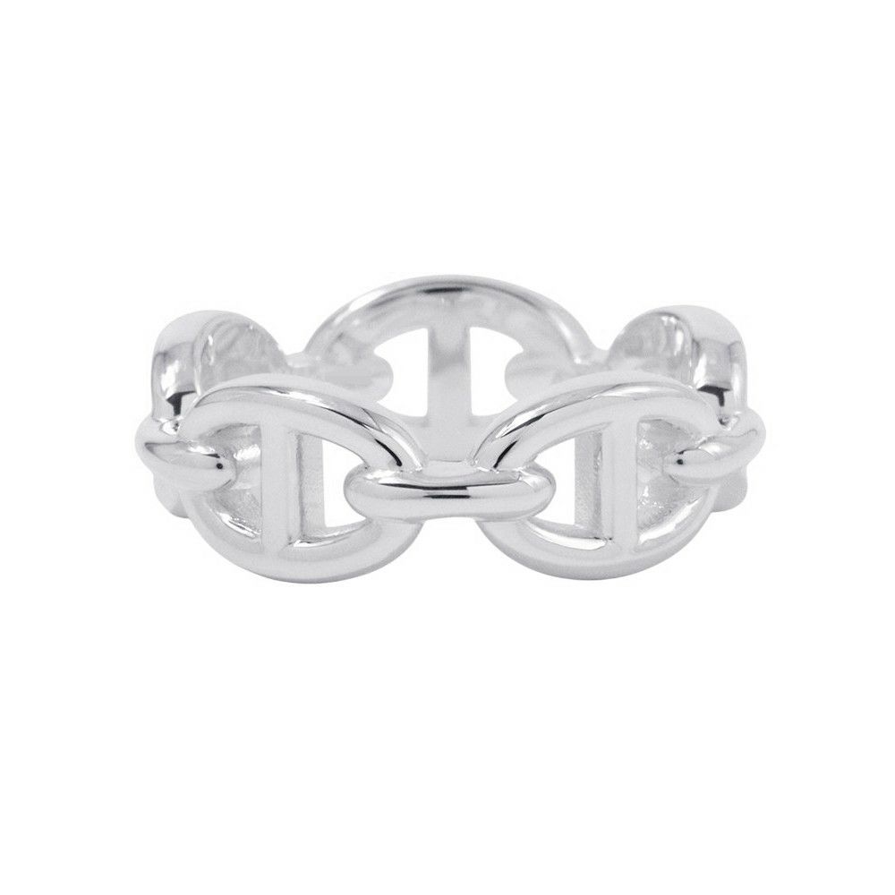 エルメス リング シェーヌダンクル アンシェネPM Enchainee SV925シルバー リングサイズ52 HERMES ジュエリー