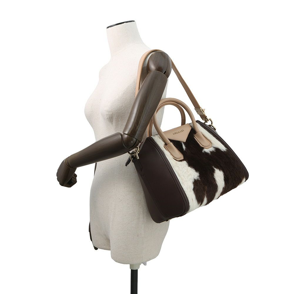 ジバンシー ハンドバッグ アンティゴナ レザー ハラコ GIVENCHY 2wayショルダー