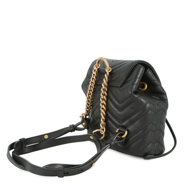 グッチ リュック GGマーモント レザー 528129 GUCCI バッグ 黒