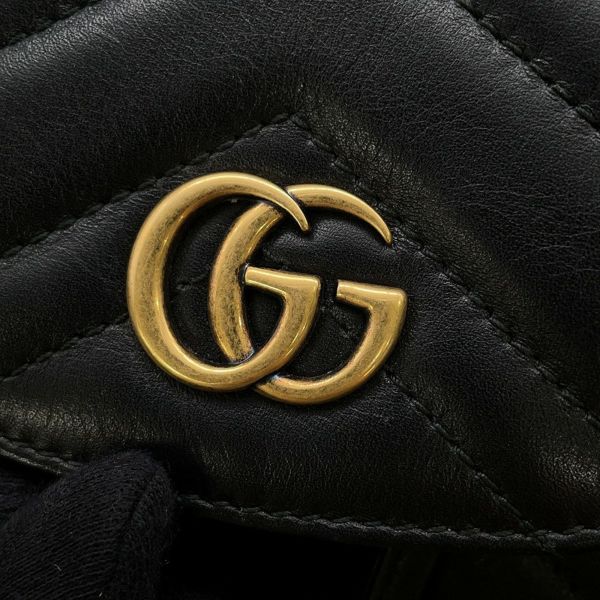 グッチ リュック GGマーモント レザー 528129 GUCCI バッグ 黒