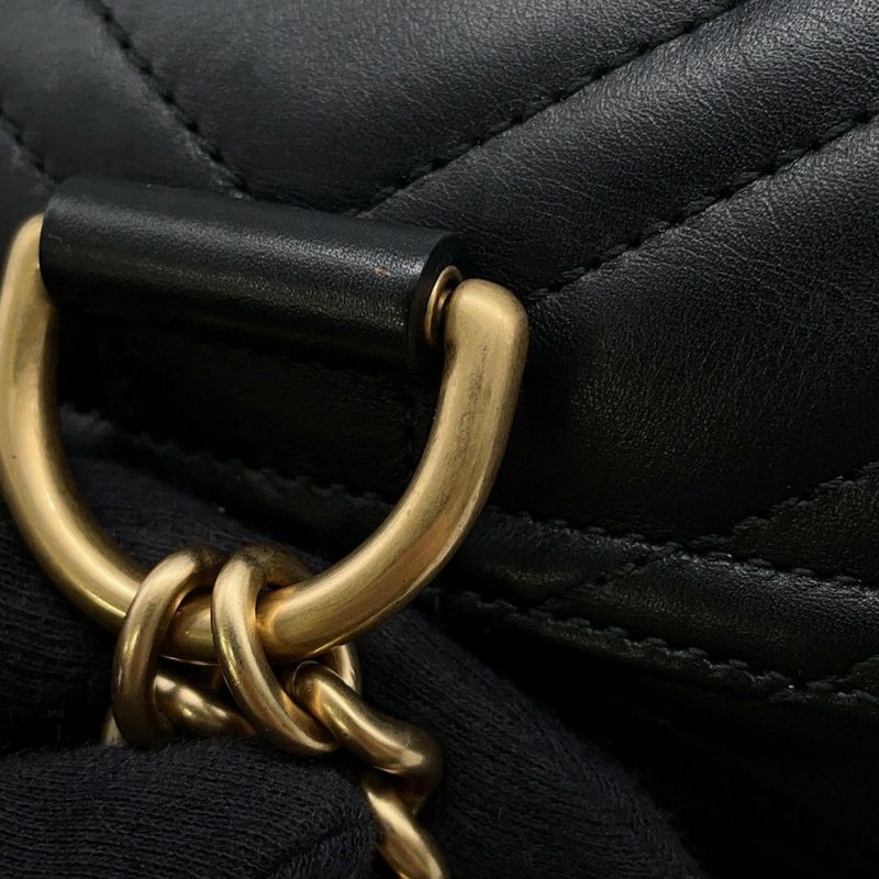 グッチ リュック GGマーモント レザー 528129 GUCCI バッグ 黒