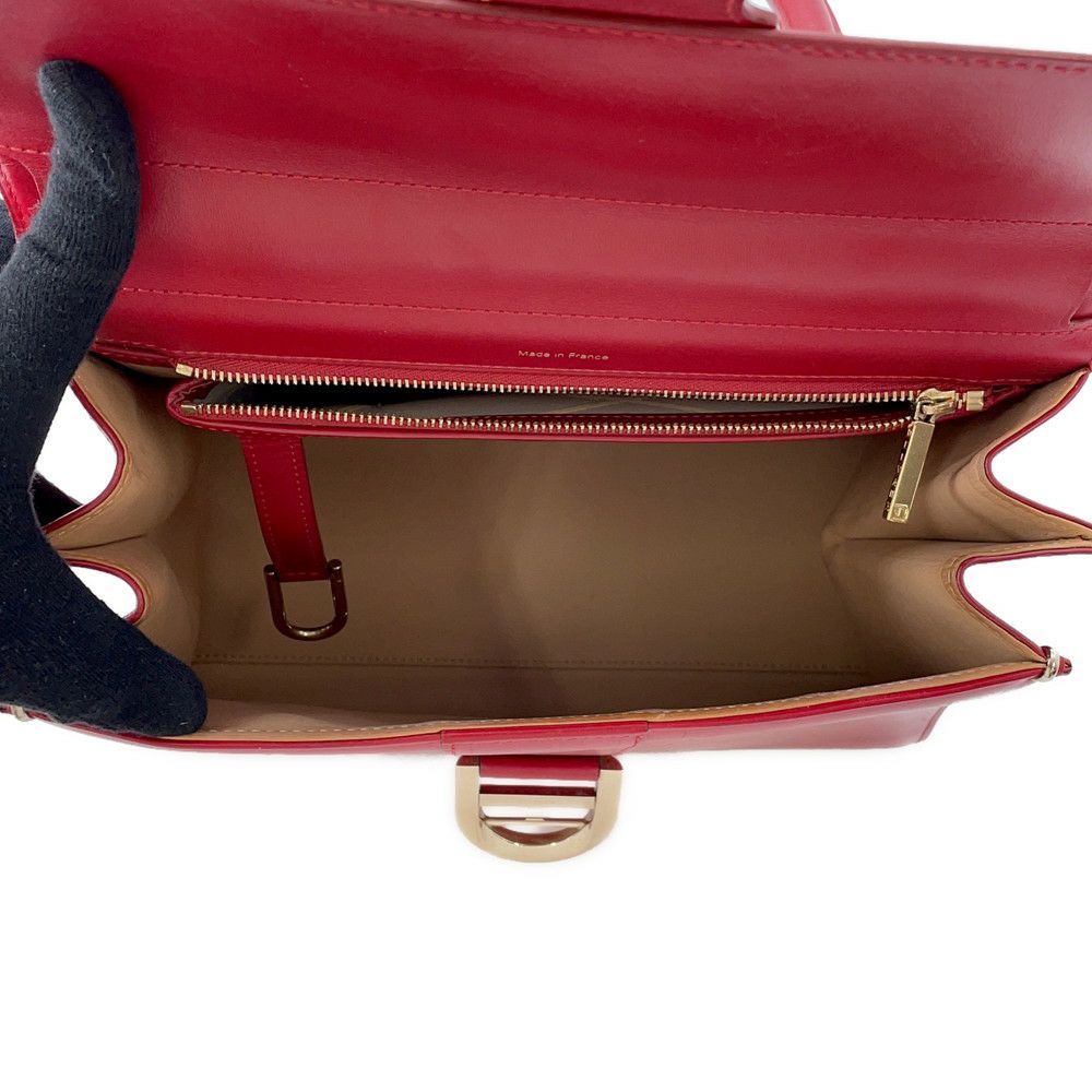 デルヴォー ハンドバッグ ブリヨンMM ボックスカーフレザー A0060BOX53LDPCN Delvaux 2way レッド