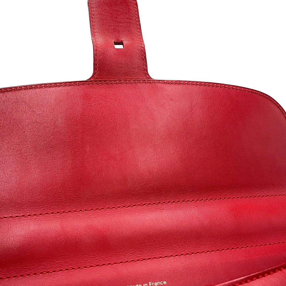 デルヴォー ハンドバッグ ブリヨンMM ボックスカーフレザー A0060BOX53LDPCN Delvaux 2way レッド