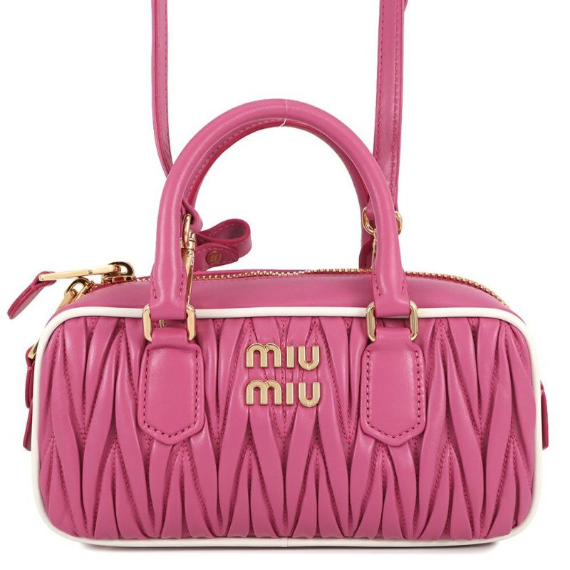 ミュウミュウ ハンドバッグ アルカディ マテラッセ レギュラー レザー 5BB142 MIUMIU 2wayショルダー