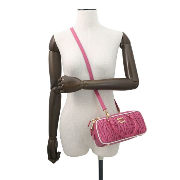 ミュウミュウ ハンドバッグ アルカディ マテラッセ レギュラー レザー 5BB142 MIUMIU 2wayショルダー