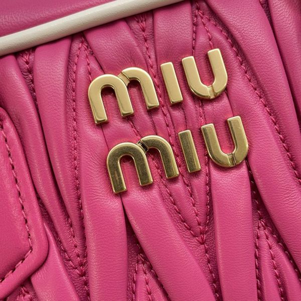ミュウミュウ ハンドバッグ アルカディ マテラッセ レギュラー レザー 5BB142 MIUMIU 2wayショルダー