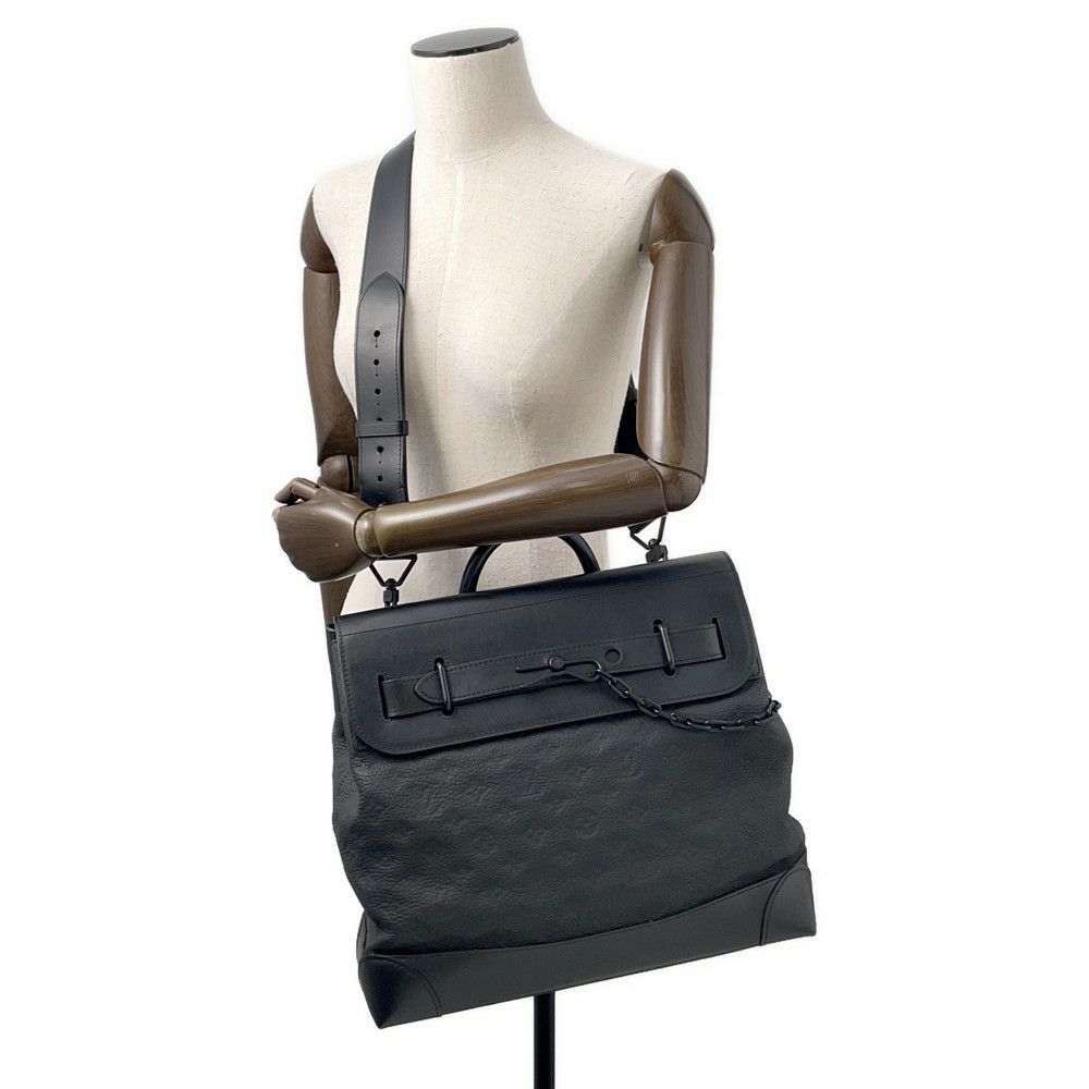 ルイヴィトン メッセンジャーバッグ モノグラム・トリヨン スティーマーPM M55701 黒 ブラック 2020春夏 メンズ ヴァージル･アブロー