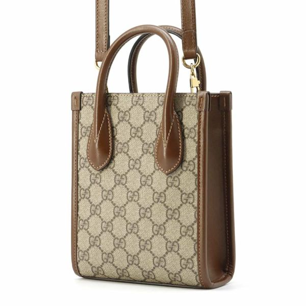 グッチ ハンドバッグ インターロッキングG付き GGスプリーム 671623 GUCCI 2wayショルダーバッグ トートバッグ ミニバッグ