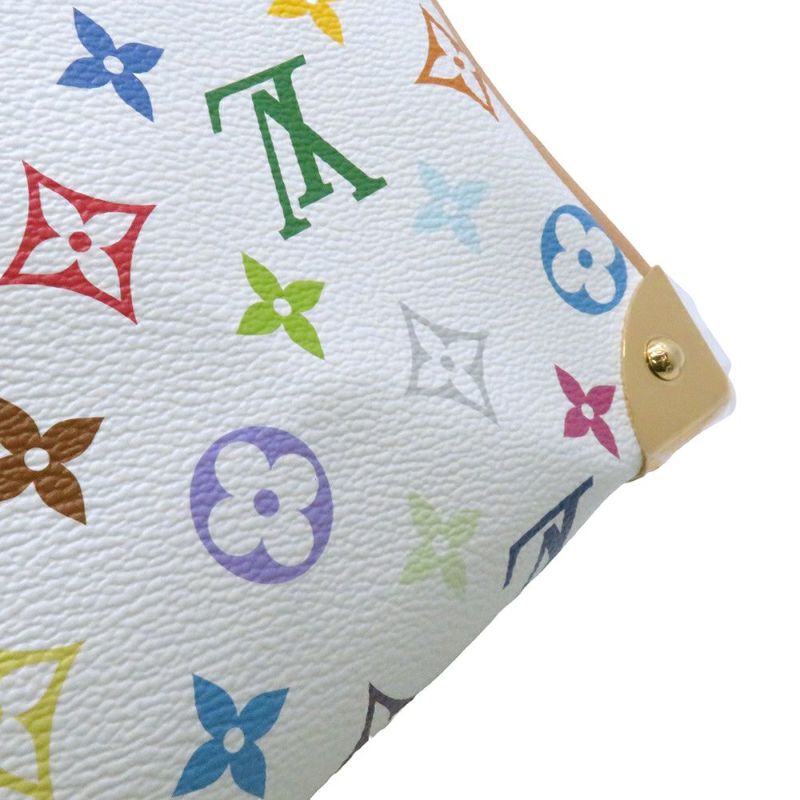 ルイヴィトン モノグラム・マルチカラー LV × TM スピーディ・バンドリエール 25 M13085 2way 白 ホワイト 村上隆 コラボ