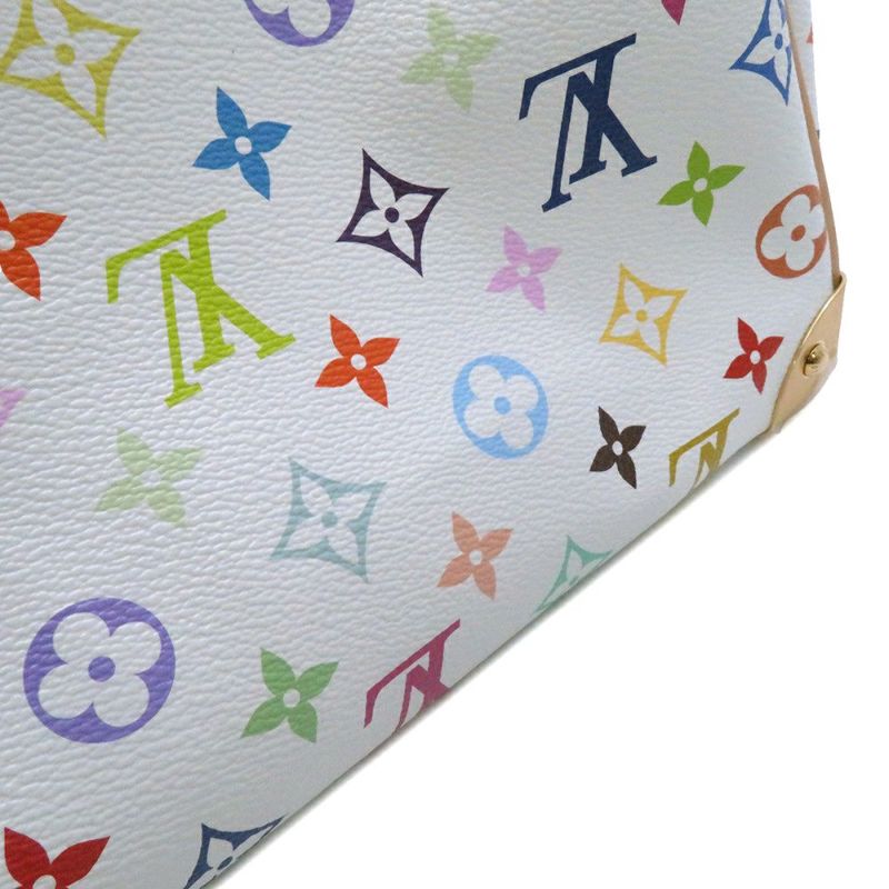 ルイヴィトン モノグラム・マルチカラー LV × TM スピーディ・バンドリエール 25 M13085 2way 白 ホワイト 村上隆 コラボ