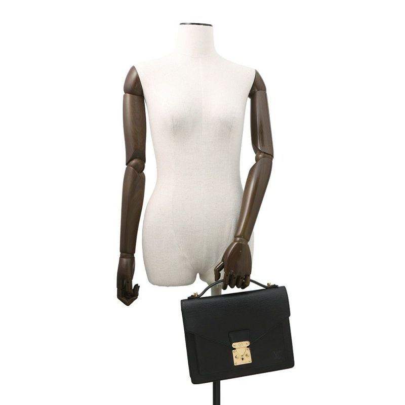 ルイヴィトン ハンドバッグ エピ モンソー M52122 LOUIS VUITTON ヴィトン バッグ 2way ショルダーバッグ ブラック 黒