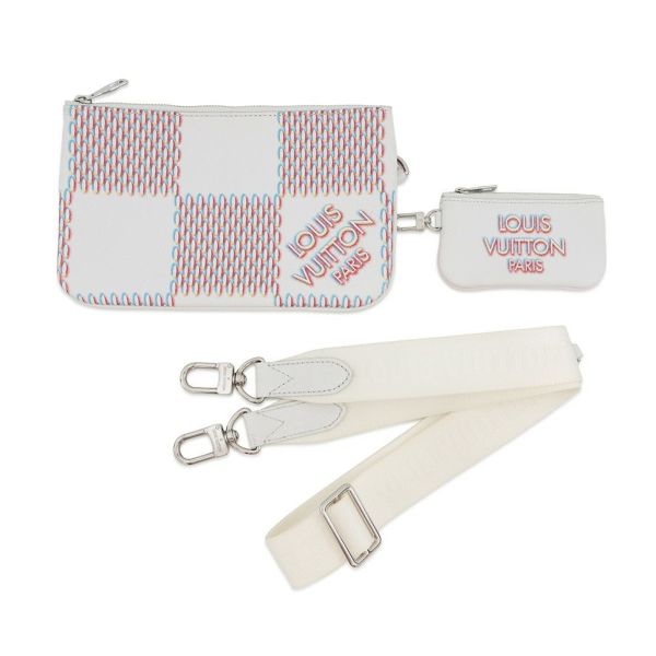 ルイヴィトン ショルダーバッグ ダミエ・ジャイアントスプレー トリオ・メッセンジャー M20665 LOUIS VUITTON 白