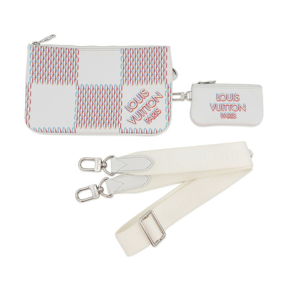 ルイヴィトン ショルダーバッグ ダミエ・ジャイアントスプレー トリオ・メッセンジャー M20665 LOUIS VUITTON 白