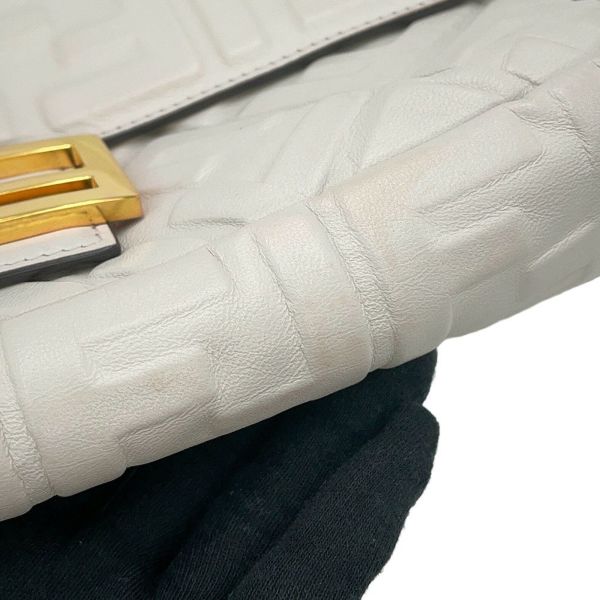 フェンディ ハンドバッグ バゲット レザー 8BR600 FENDI ワンショルダー 白