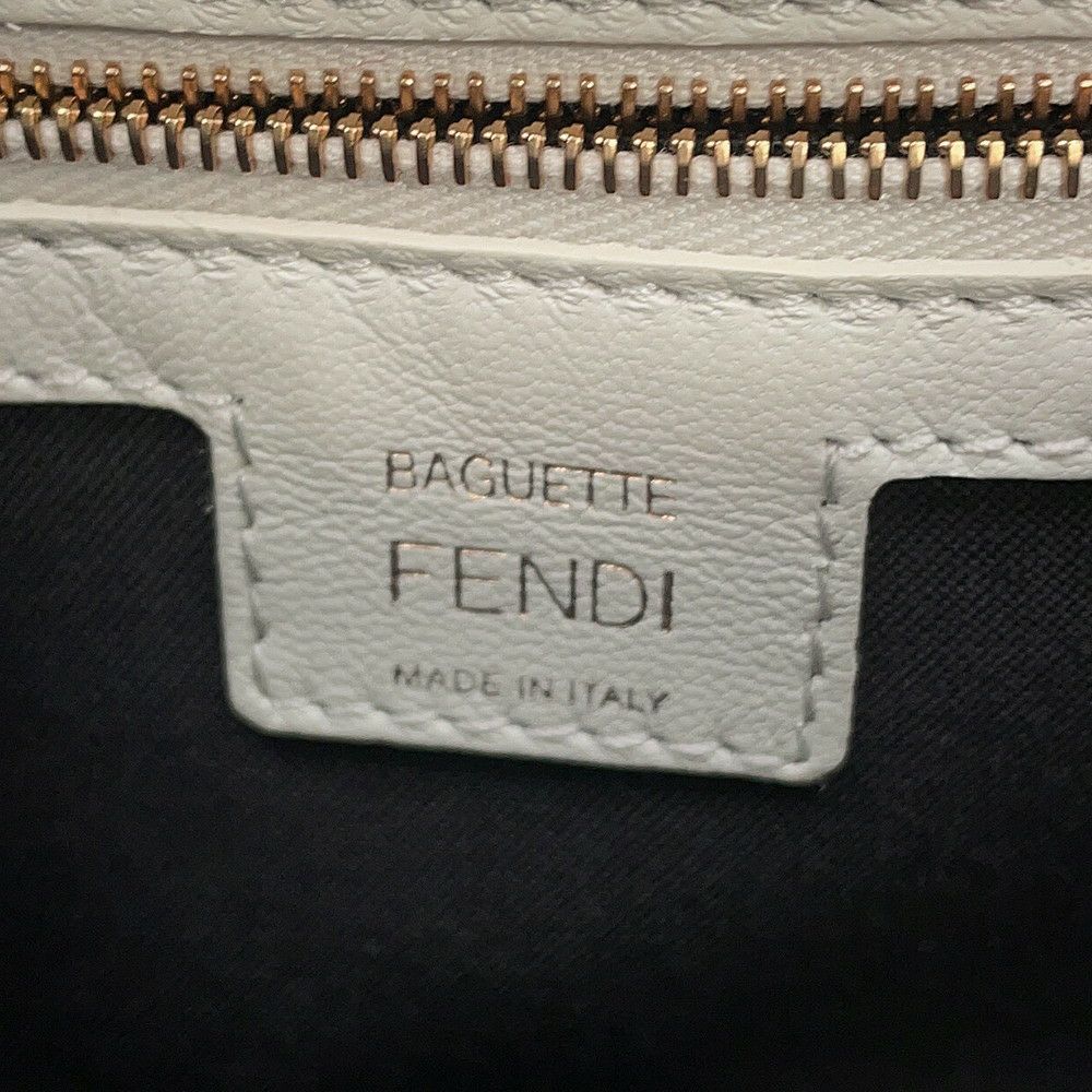 フェンディ ハンドバッグ バゲット レザー 8BR600 FENDI ワンショルダー 白