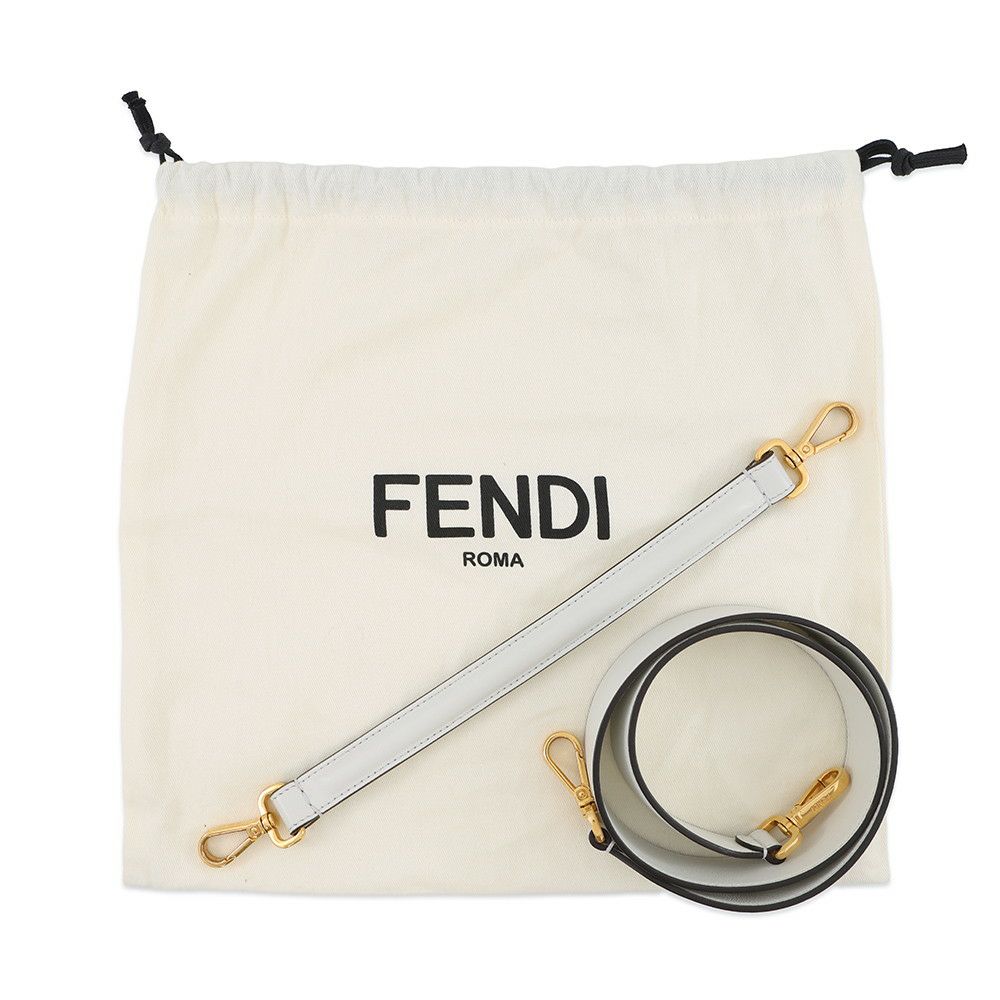 フェンディ ハンドバッグ バゲット レザー 8BR600 FENDI ワンショルダー 白