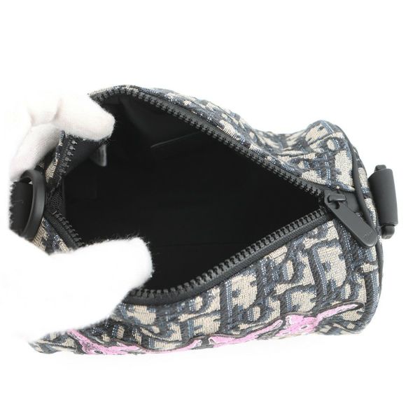 クリスチャン・ディオール ショルダーバッグ ミニ ローラー オブリーク ラビット M9916SNHO_M884 Christian Dior 黒 トロッター キッズ