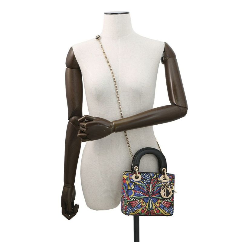 クリスチャン・ディオール ハンドバッグ レディディオール 蝶モチーフ ミニ Christian Dior 2way