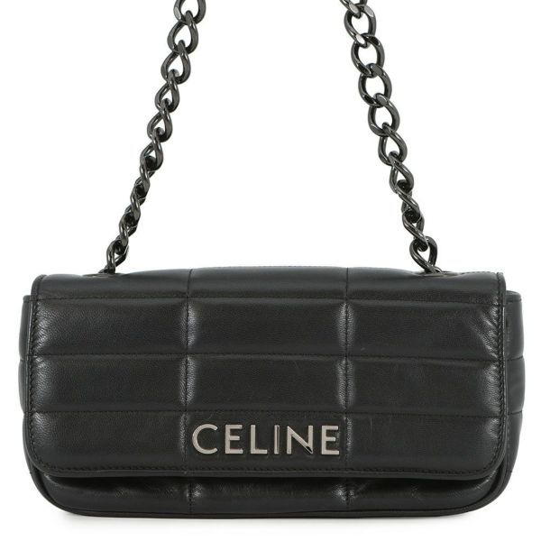 セリーヌ チェーンショルダーバッグ モノクローム 112333 CELINE 黒 ワンショルダー