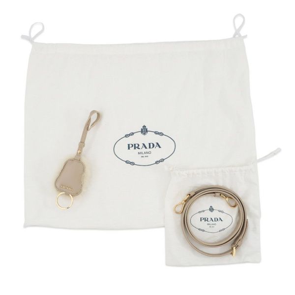 プラダ ハンドバッグ シープファー 1BA392 PRADA 2way