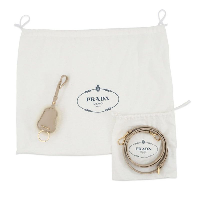 プラダ ハンドバッグ シープファー 1BA392 PRADA 2way
