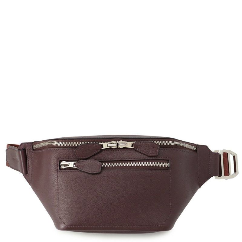 エルメス ボディバッグ シティスライドクロスPM プルーン/シルバー金具 エバーカラー Z刻印 メンズ