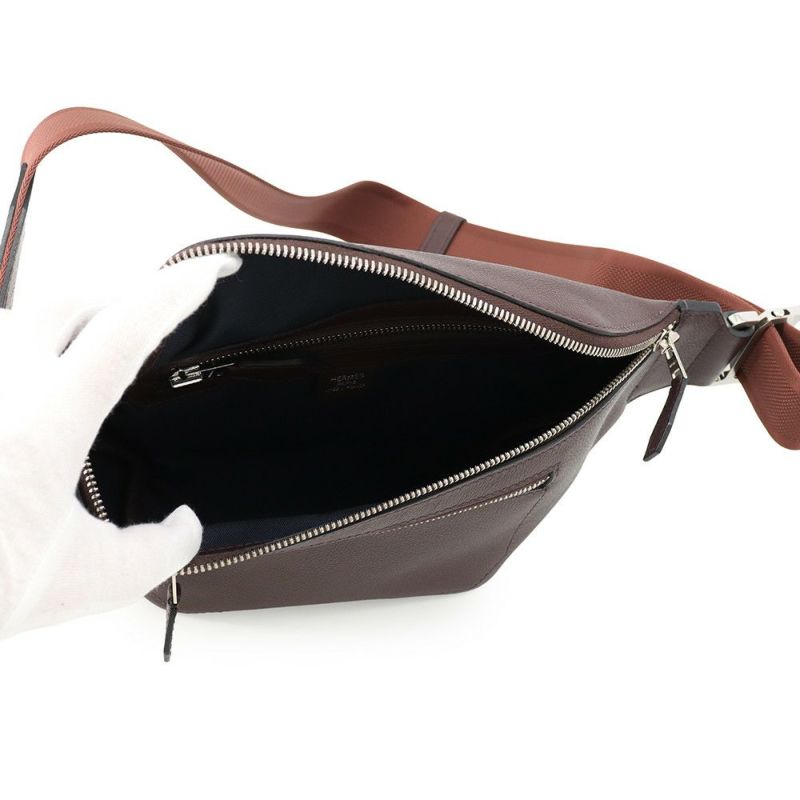 エルメス ボディバッグ シティスライドクロスPM プルーン/シルバー金具 エバーカラー Z刻印 メンズ