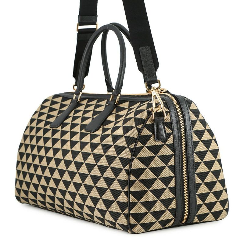 プラダ ボストンバッグ シンボル エンブロイダリーファブリック トラベルバッグ 2VC034 PRADA 2WAY