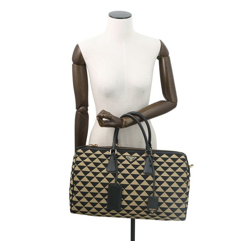 プラダ ボストンバッグ シンボル エンブロイダリーファブリック トラベルバッグ 2VC034 PRADA 2WAY