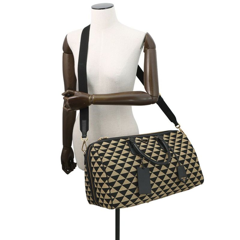 プラダ ボストンバッグ シンボル エンブロイダリーファブリック トラベルバッグ 2VC034 PRADA 2WAY