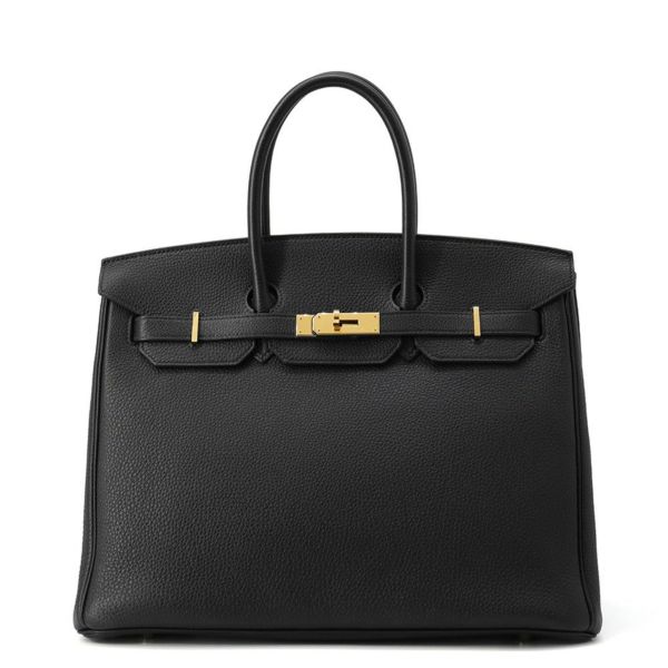 エルメス バーキン35 ブラック/ゴールド金具 トゴ Z刻印 HERMES Birkin ハンドバッグ 黒