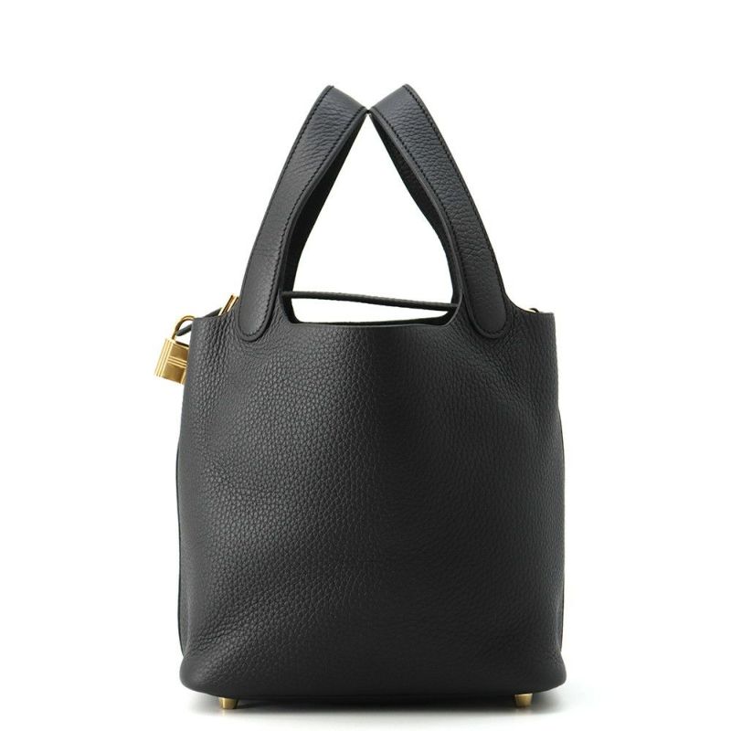 エルメス ハンドバッグ ピコタンロックPM ブラック/ゴールド金具 トリヨンクレマンス W刻印 黒