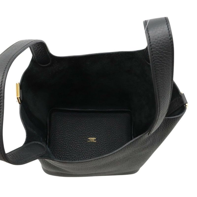 エルメス ハンドバッグ ピコタンロックPM ブラック/ゴールド金具 トリヨンクレマンス W刻印 黒