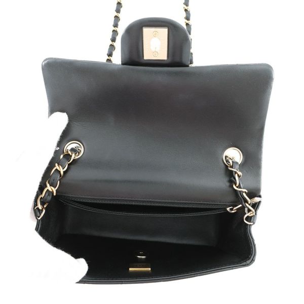 シャネル チェーンショルダーバッグ ココマーク ミニ マトラッセ 20 ラムスキン A69900 CHANEL 黒