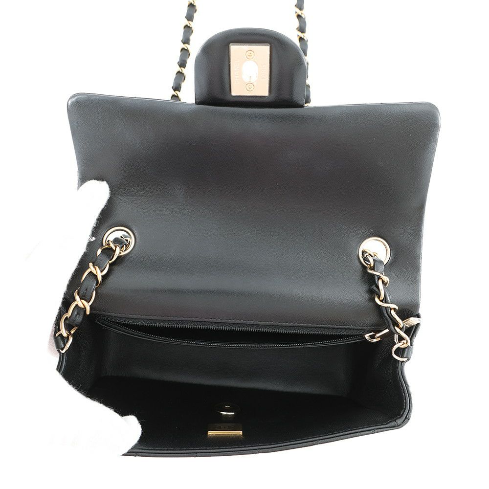 シャネル チェーンショルダーバッグ ココマーク ミニ マトラッセ 20 ラムスキン A69900 CHANEL 黒