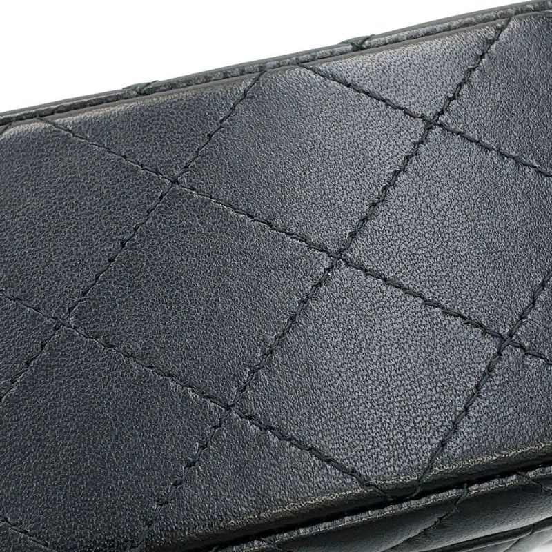 シャネル チェーンショルダーバッグ ココマーク ミニ マトラッセ 20 ラムスキン A69900 CHANEL 黒