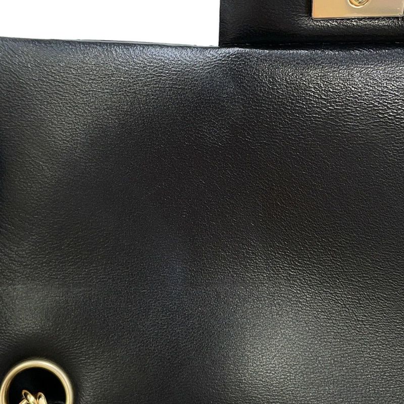 シャネル チェーンショルダーバッグ ココマーク ミニ マトラッセ 20 ラムスキン A69900 CHANEL 黒