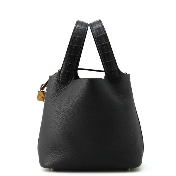 エルメス ハンドバッグ ピコタンロックPM タッチ ブラック/ゴールド金具 トリヨンクレマンス K刻印 黒