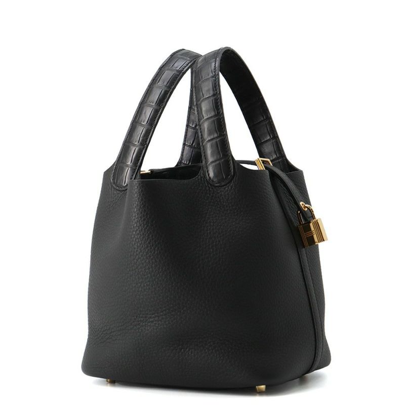 エルメス ハンドバッグ ピコタンロックPM タッチ ブラック/ゴールド金具 トリヨンクレマンス K刻印 黒