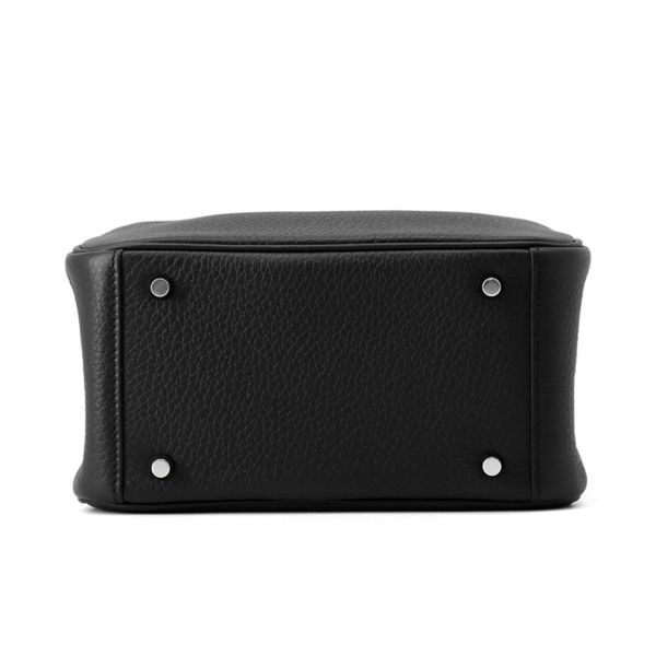 エルメス ハンドバッグ リンディ ミニ ブラック/シルバー金具 トリヨンクレマンス K刻印 HERMES バッグ 2wayショルダーバッグ