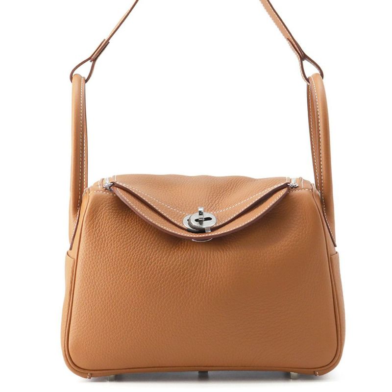 エルメス ハンドバッグ リンディ26  ゴールド/シルバー金具 トリヨンクレマンス K刻印 2wayショルダー