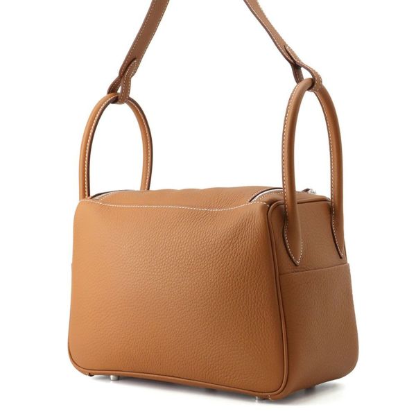 エルメス ハンドバッグ リンディ26  ゴールド/シルバー金具 トリヨンクレマンス K刻印 2wayショルダー