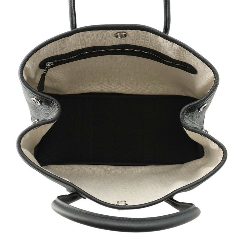 エルメス トートバッグ ガーデンパーティTPM ブラック/シルバー金具 ネゴンダ K刻印 黒