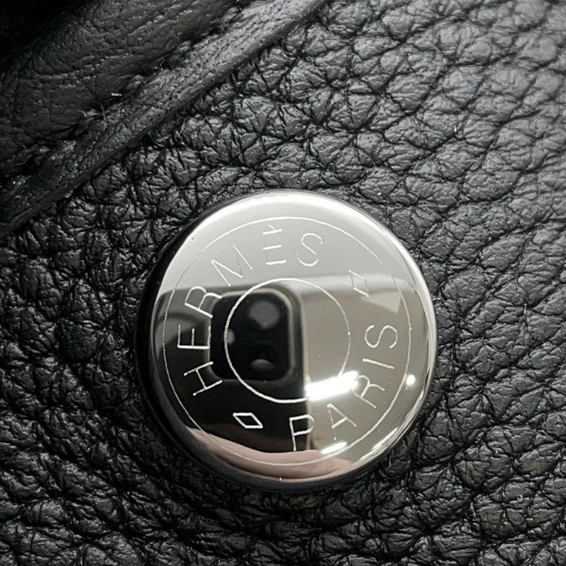 エルメス トートバッグ ガーデンパーティTPM ブラック/シルバー金具 ネゴンダ K刻印 黒