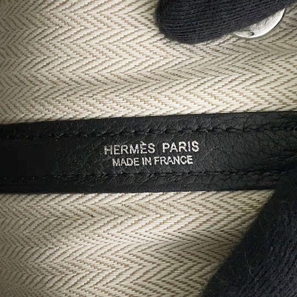 エルメス トートバッグ ガーデンパーティTPM ブラック/シルバー金具 ネゴンダ K刻印 黒