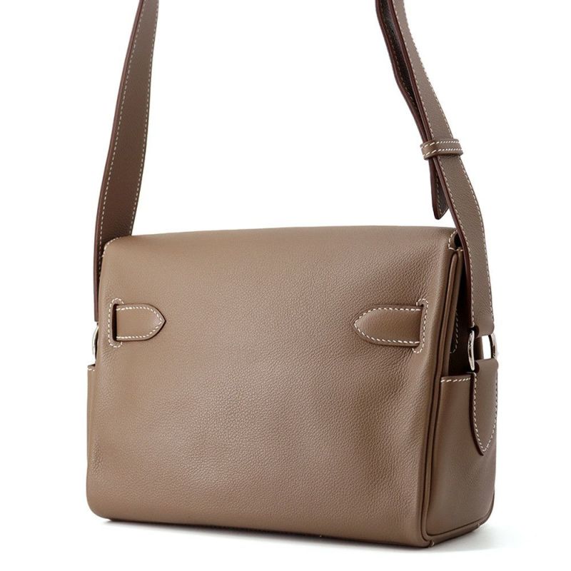 エルメス ケリーメッセンジャーPM エトゥープ/シルバー金具 エバーカラー W刻印 HERMES メンズ