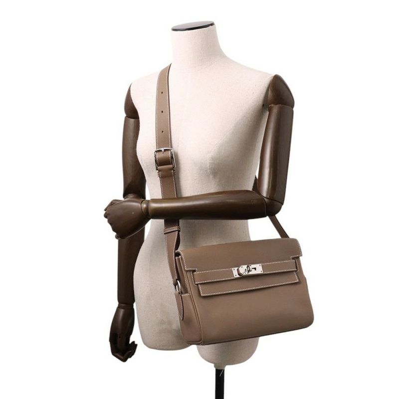 エルメス ケリーメッセンジャーPM エトゥープ/シルバー金具 エバーカラー W刻印 HERMES メンズ