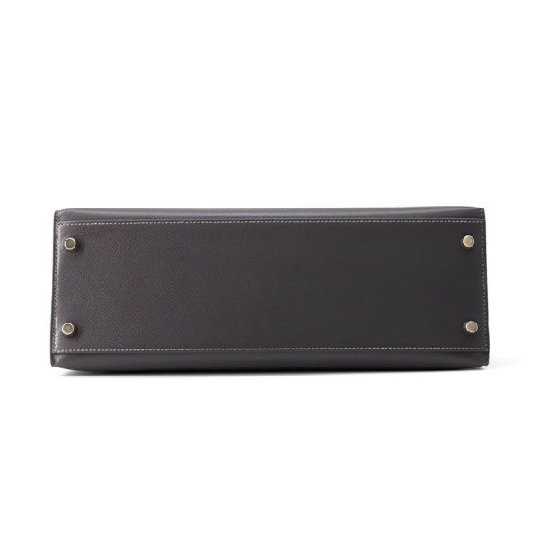 エルメス ハンドバッグ ケリー32 外縫い グラファイト/シルバー金具 クシュベル □G刻印 2wayショルダー