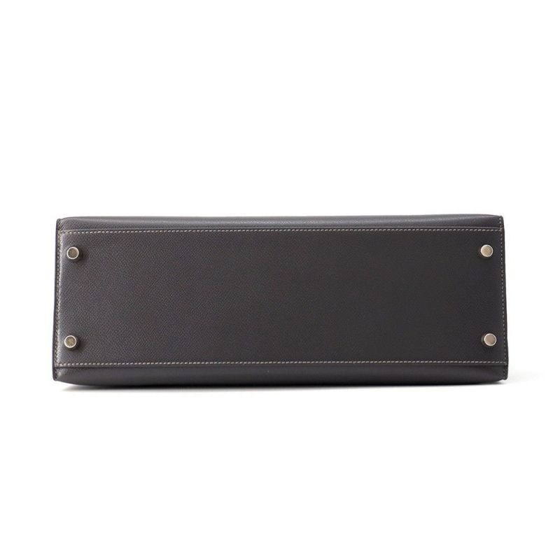 エルメス ハンドバッグ ケリー32 外縫い グラファイト/シルバー金具 クシュベル □G刻印 2wayショルダー